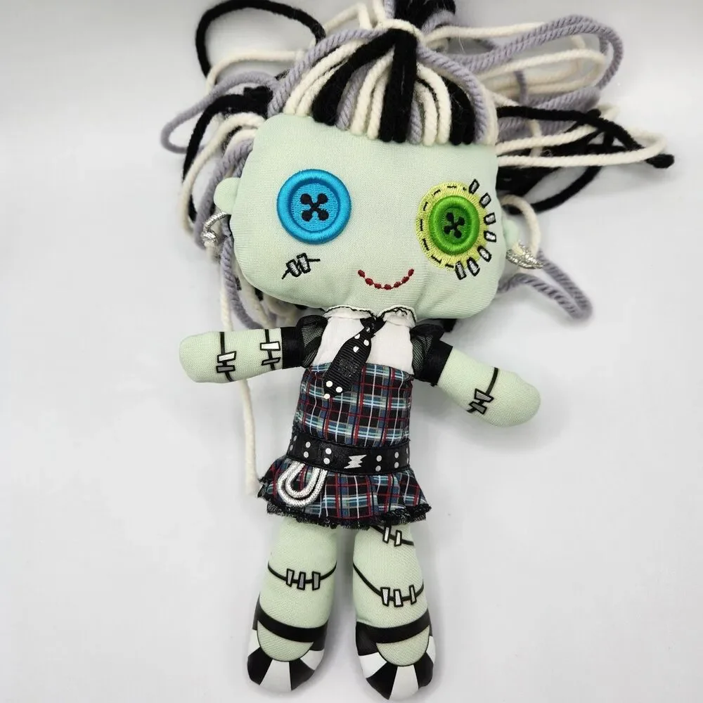 Monster High Frankie Stein Plush Rag Doll Yarn Hair Button Eyes 9-Inch